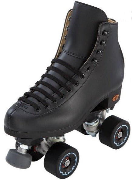  Black Riedell Skate Angel with Black Wheels and Black Toe Stop