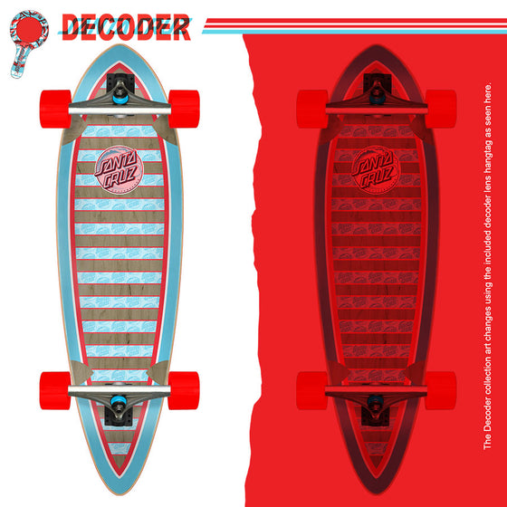 Santa Cruz Decoder Wave Pintail Cruiser Skateboard