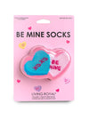 3D Packaged Crew Socks - Candy Hearts - "Be Mine" - Pink