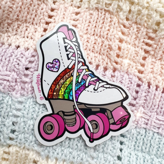 Wildflower + Co Roller Skate Sticker - Daisy skate -