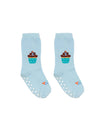 3D Packaged Crew Socks - Kids - Birthday Cupcake - Blue