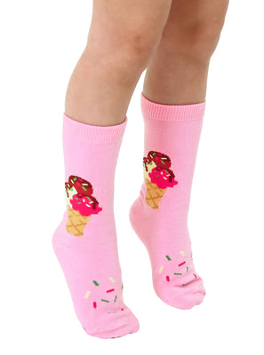 3D Socks - Kids - Ice Cream Cone w/Sprinkles