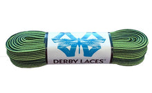  Derby Waxed Laces - Lime Green and Black -