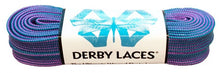  Derby Waxed Laces  - Purple and Teal Stripe -
