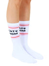 Classic Crew Socks - "Cat Mom" - White