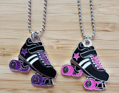 Derby Star Skate Necklaces (Pink or Purple Glitter)