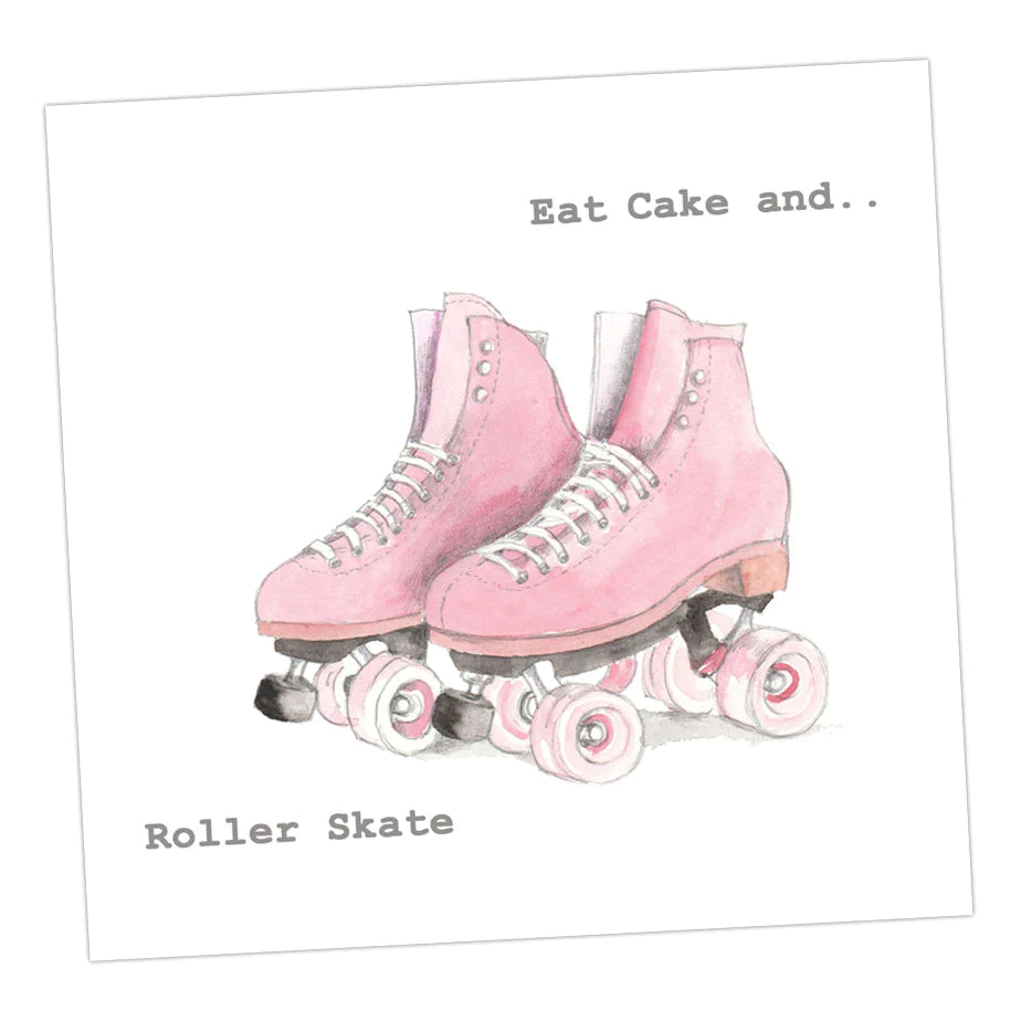 Crumble and Core Roller Skate Card