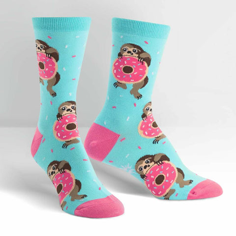Sock It To Me Crew Socks - Snackin Sloth