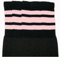  Skater Socks - Black and Pink -