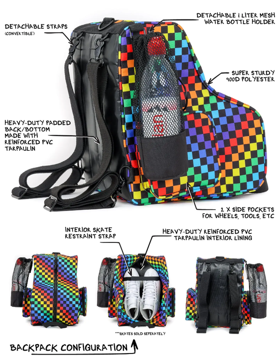 Fydelity Skate Bag - Glam Glitter Rainbow  -