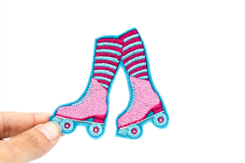 Project Pin Up Cotton Candy Roller Skates Patch